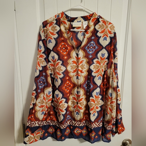 Alfred Dunner Tops - Alfred Dunner Bohemian Light Weight Long Sleeve Top Size 20